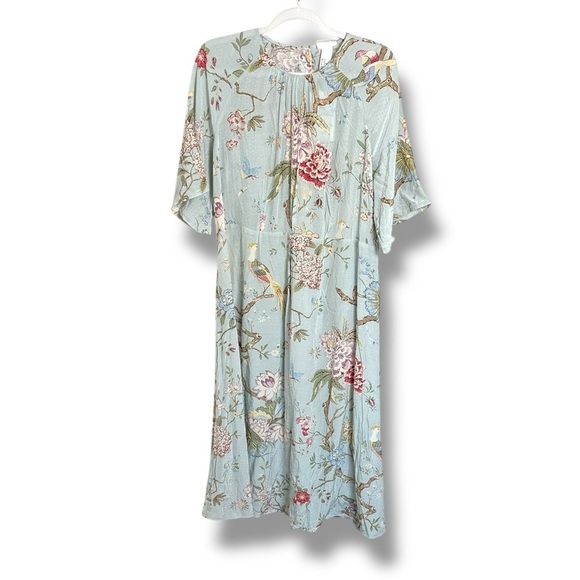 H&M x GP & JBaker Tea Garden Pastel Floral Midi Dress Size 10 - Picture 1 of 9